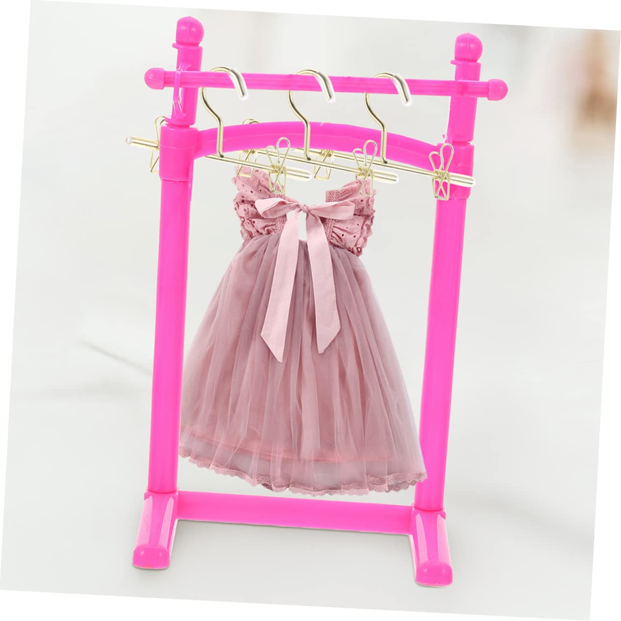 Pack De 60 Mini Perchas Para Ropa De Muñecas – Tamaño 6 Cm, Colores Rosa Y Gris, Ideales Para Casas De Muñecas Y Organización