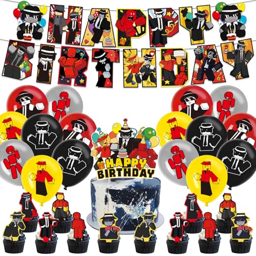 Birthday Party Decoration Forsaken Chan-ce Party suppiles Happy Birthday Banner Balloons and Decorative Cake Topper