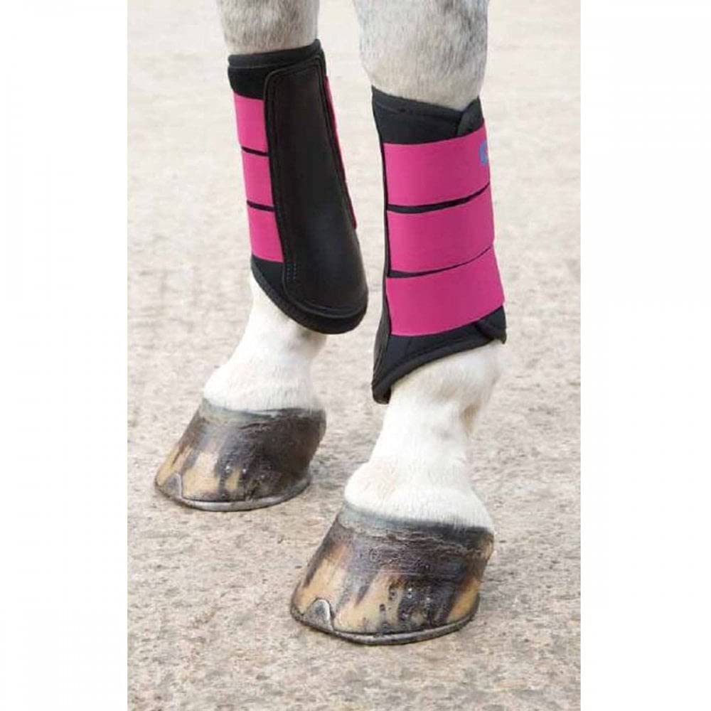 Shires Arma Neoprene Brushing Boots in Raspberry F/S, Rspbry โ image 1