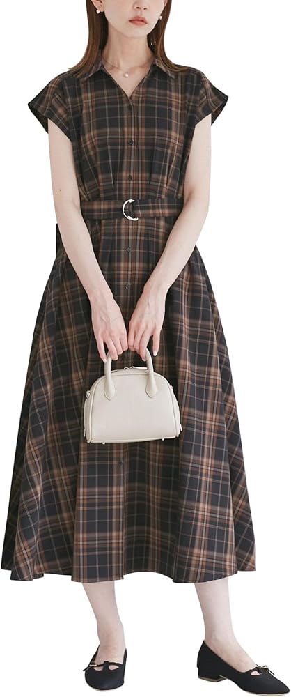 今季新作 ロペピクニック ウエストタックチェックアソートワンピース