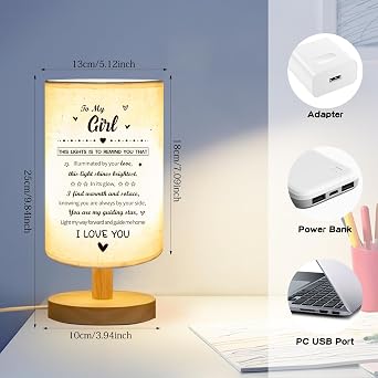 Girlfriend Gifts For Her - Gifts For Girlfriend Lamp For Bedroom Bedside Christmas Valentines Day Anniversary Birthday Romantic I Love You Graduation Gift For Girlfriends Women Gf From Boyfriend