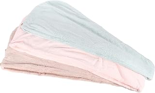 ADOCARN Toalha De Microfibra Para Cabelo Seco De Lã Coral 3 Peças Toalha De Cabelo Para Cabelo Toalha De Secagem Rápida Turbante De Cabelo Turbante Envoltório De Cabelo Touca De Secagem
