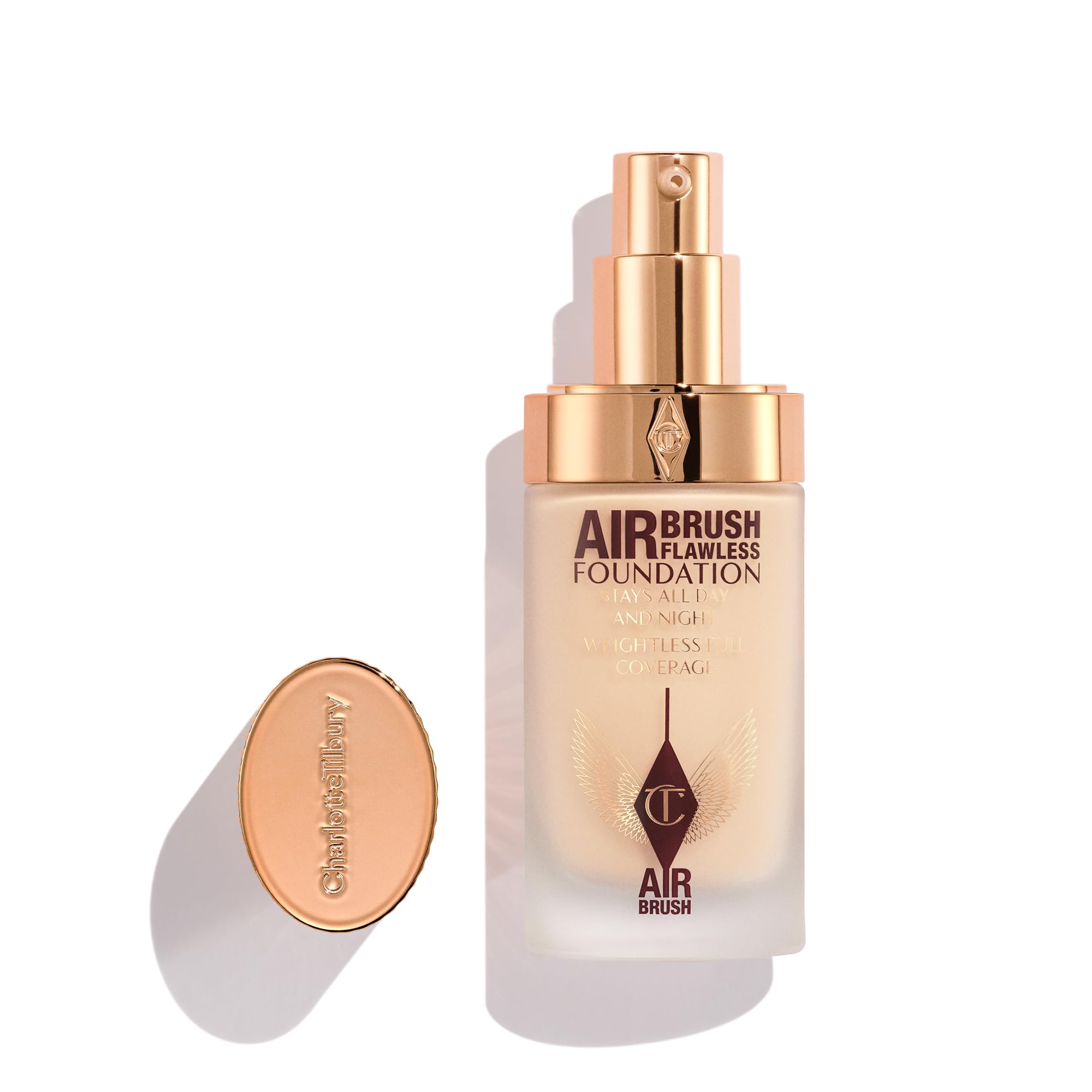 Charlotte Tilbury Airbrush Flawless Matte Foundation - Full Coverage Liquid Makeup with a Natural-Matte Finish - Smoothes Blurs