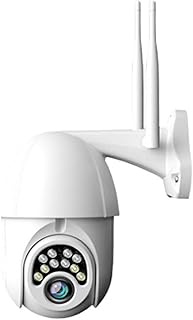 HUANGY 1080P Wireless PTZ IP Security Camera, Outdoor Wi-Fi Surveillance Camera Waterproof IP66 with Auto Tracking, Night Vision, Two-Way Audio, Remote Viewing