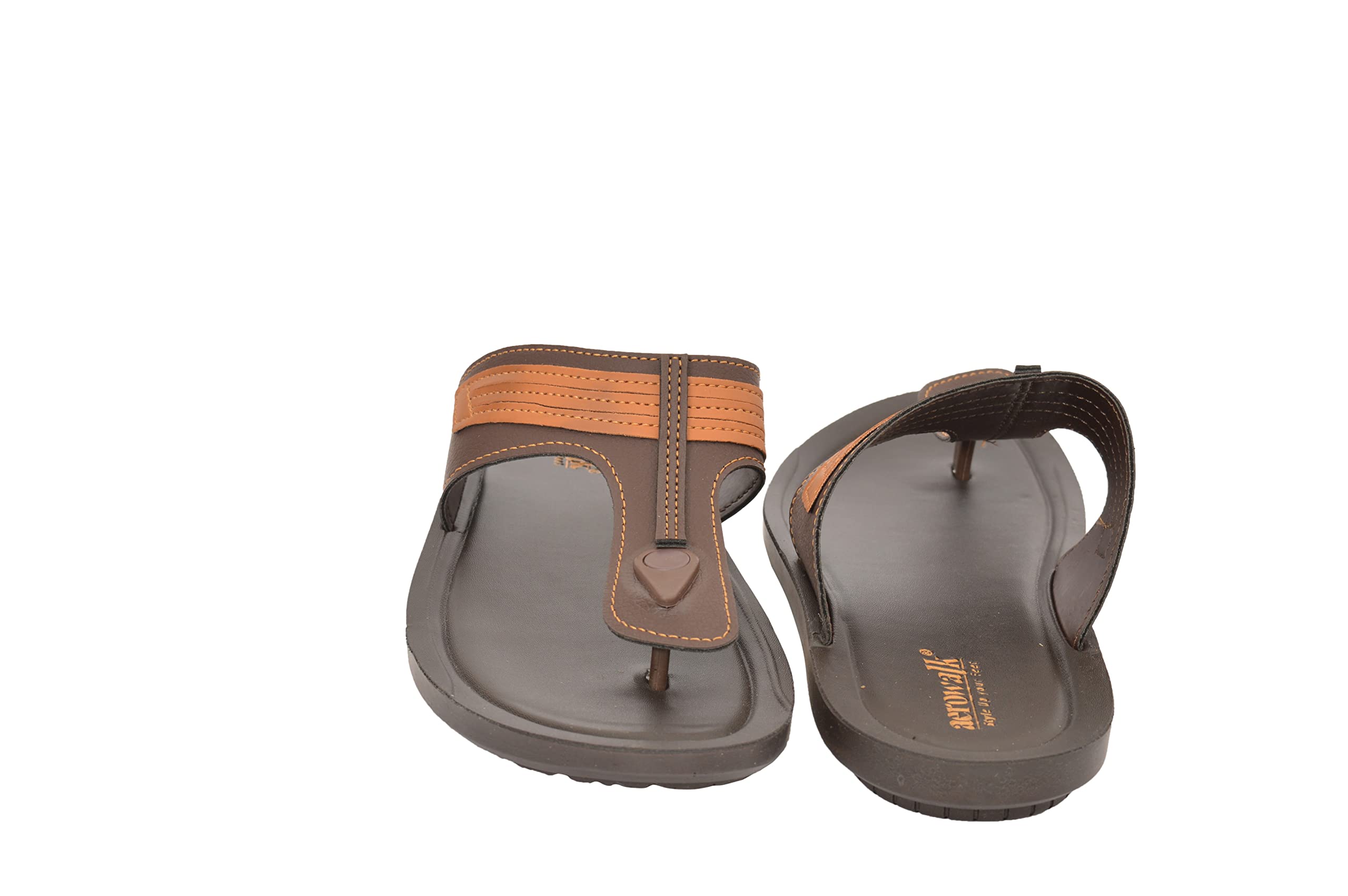 AEROWALK Stylish T-Shape Fashion Sandal/Slipper for Men | Comfortable | Lightweight | Anti Skid | Casual Office Footwear (NV58) 4