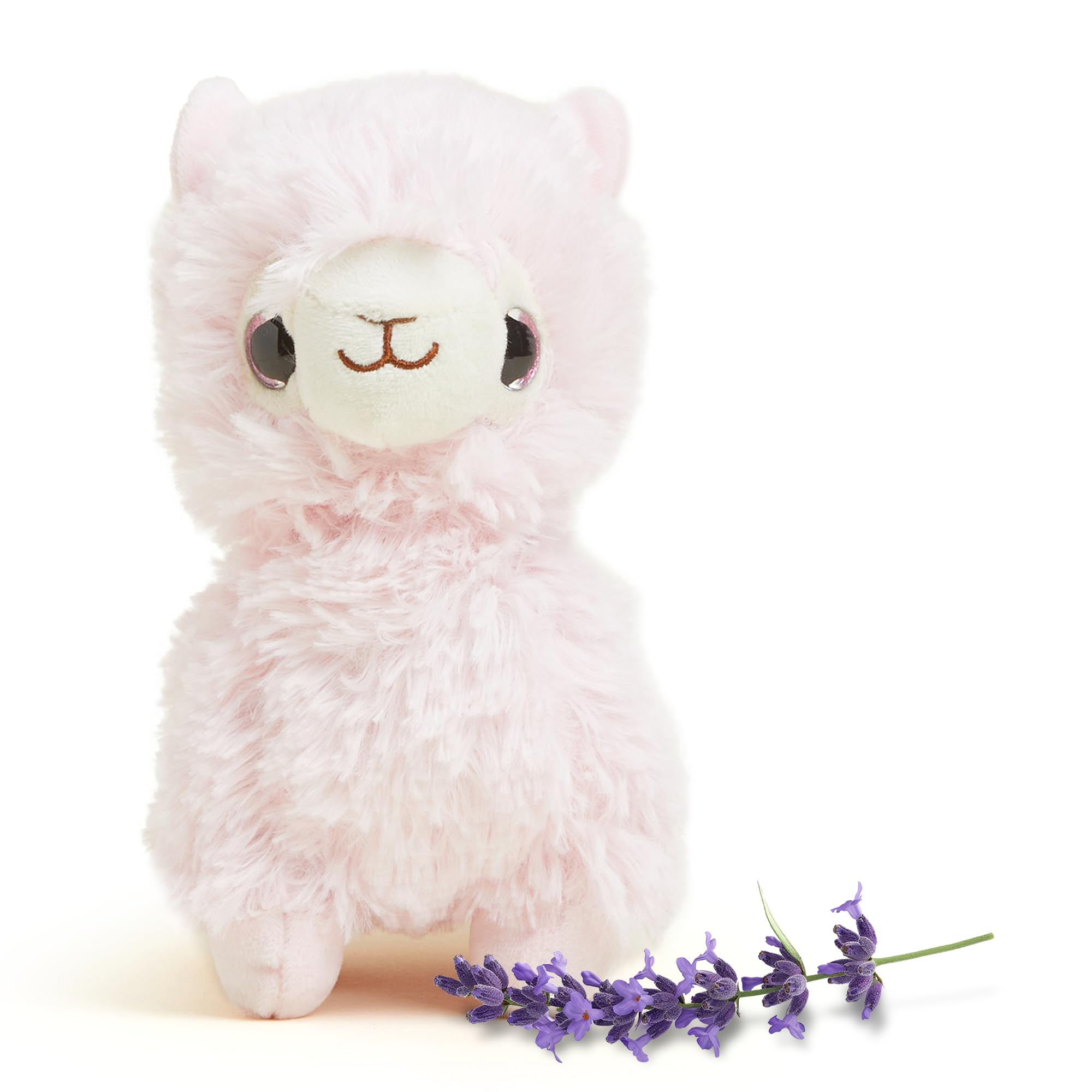 warmies Junior Microwavable & Weighted Stuffed Animals, Pink Llama - Heated Stuffed Animal Plushie for Warmth & Comfort - Cute Soft Plush Toys for Adults & Children (Boys, Girls, Babies & Toddlers)