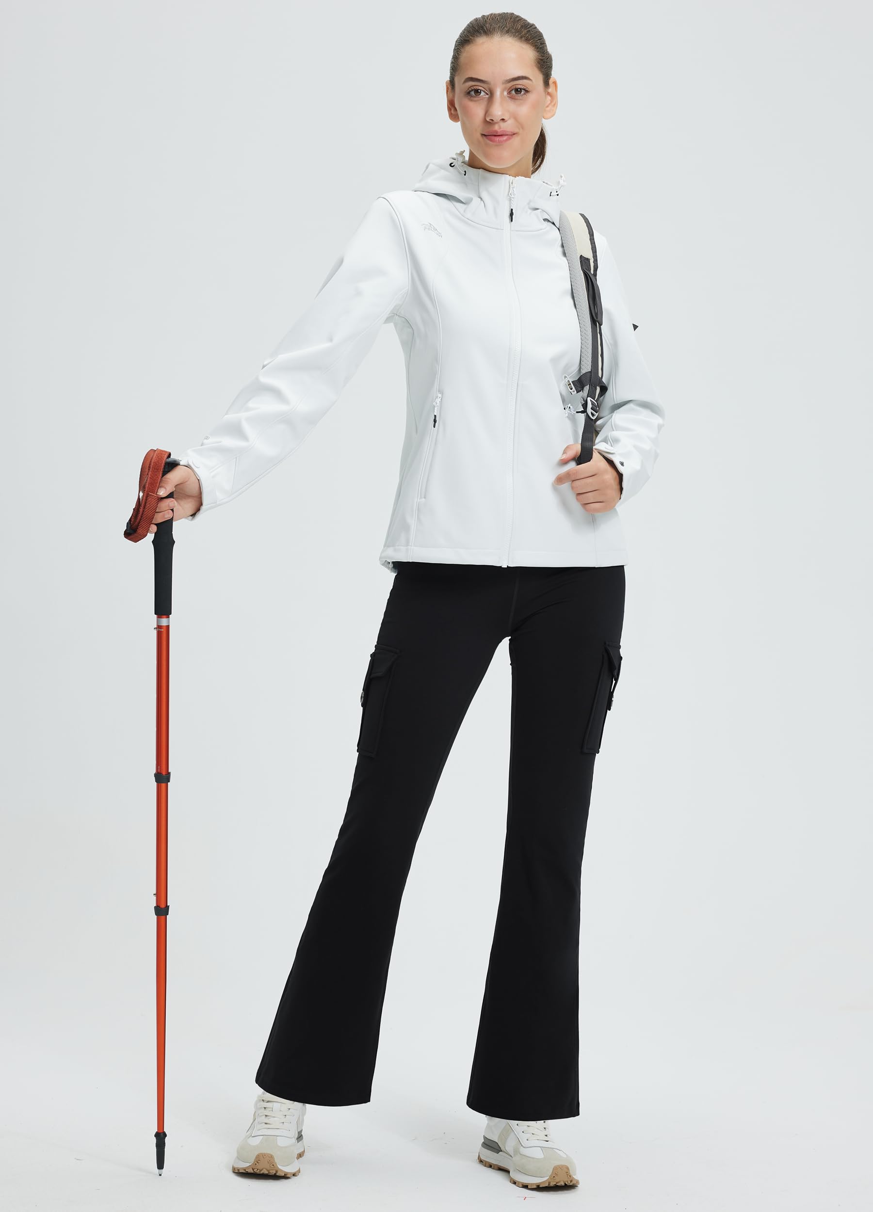Libin Pantalones Cargo Térmicos Mujer Invierno Corte CampanaYoga Sports Leggings Impermeable Térmicos Senderismo Montaña Esquí Deportivos Trabajo Bootcut Chándal con Bolsillos