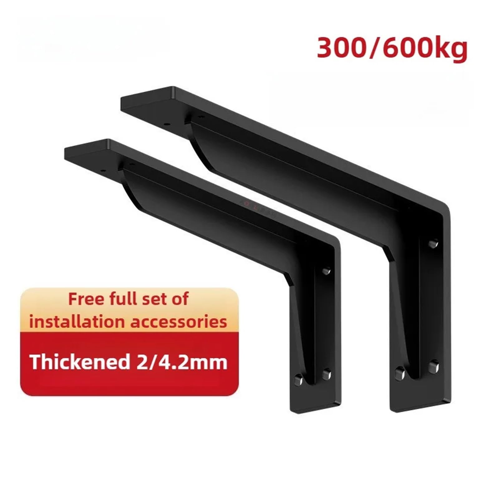 Regalhalterung Tragende, 300 Kg Schwere, Dreieckige Wandhalterung, Hängende TV-Schrank-Schreibtisch-Trennwand, Festes, Robustes, Verdicktes Lagerregal(8 inch 600kg 1pcs)