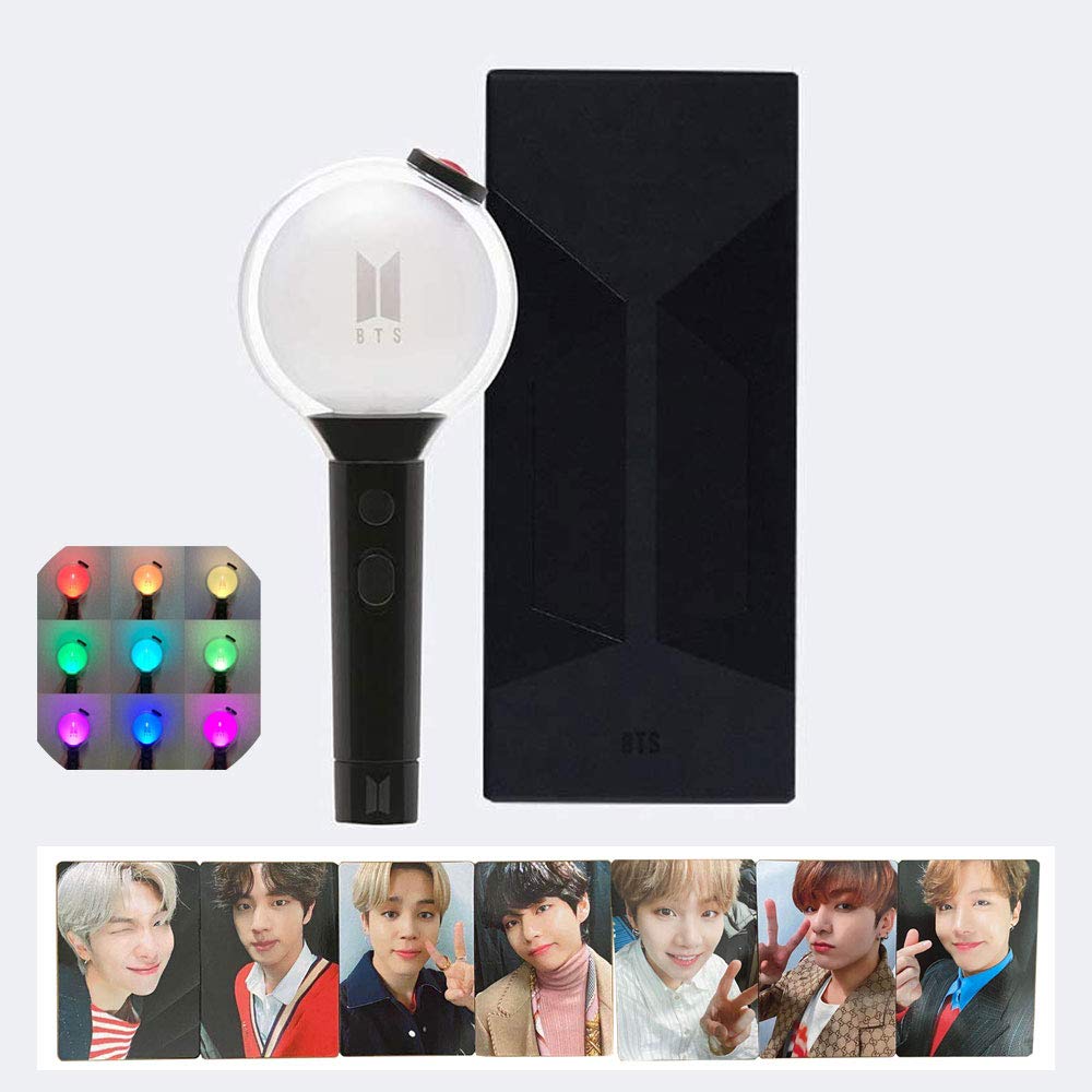 BTS Merch Army Bomb Lightstick Ver 3 Official Quality, Bluetooth Connection APP Adjusts The Light Color (BTS-SE)