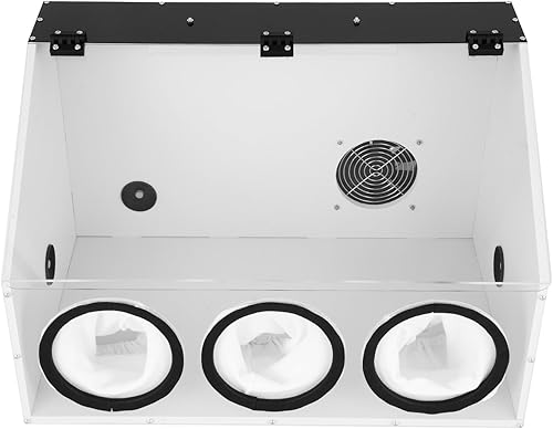 Miniatura 7 de TBVECHI Pulidor eléctrico de mesa de molienda totalmente cerrado, caja de polvo transparente cubierta acrílica con luz LED y soplador para máquina