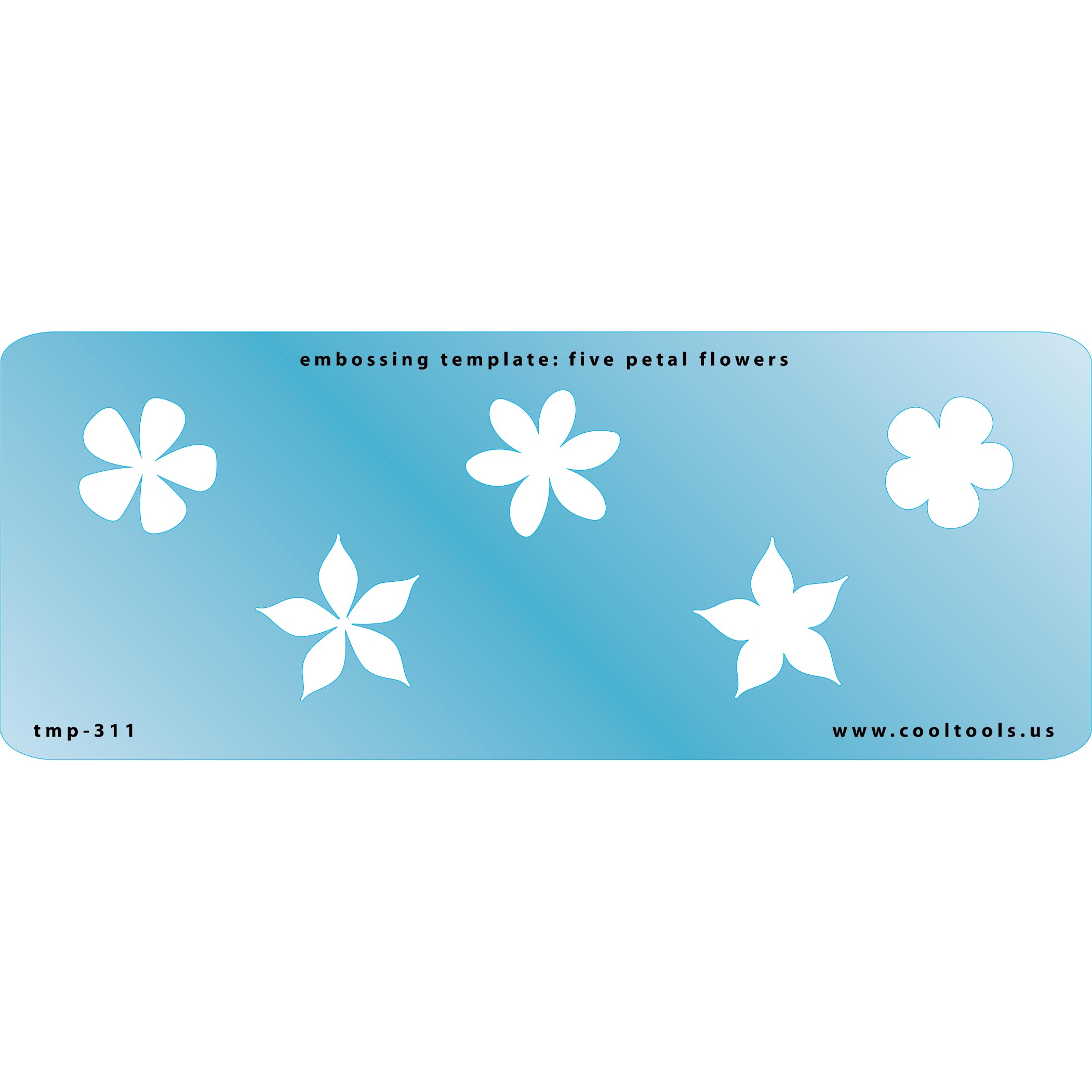 Embossing Template - Five Petal Flowers
