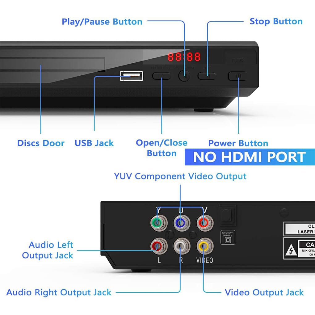Reproductor de CD con micrófono HD 1080P Compacto para Smart TV FORCD Player para Smart TV Region Reproductores FORCD gratuitos 1080p FORCD