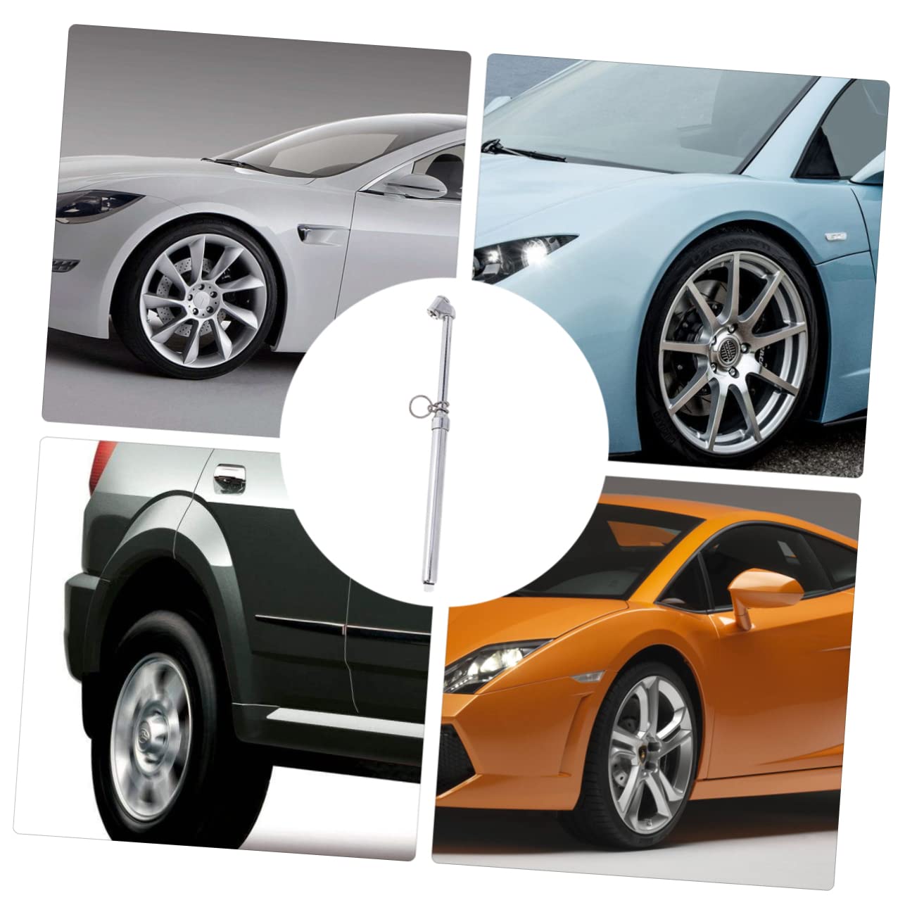 SOLUSTRE 5 Pcs Practical Tyre Pressure Gauge Tyre Checker Gage Portable Pressure Gauge Bicicletas Car Pressure Gauge Saxophone Harness Car Checking Accessaries Tire Air Gage Mechanical Bike