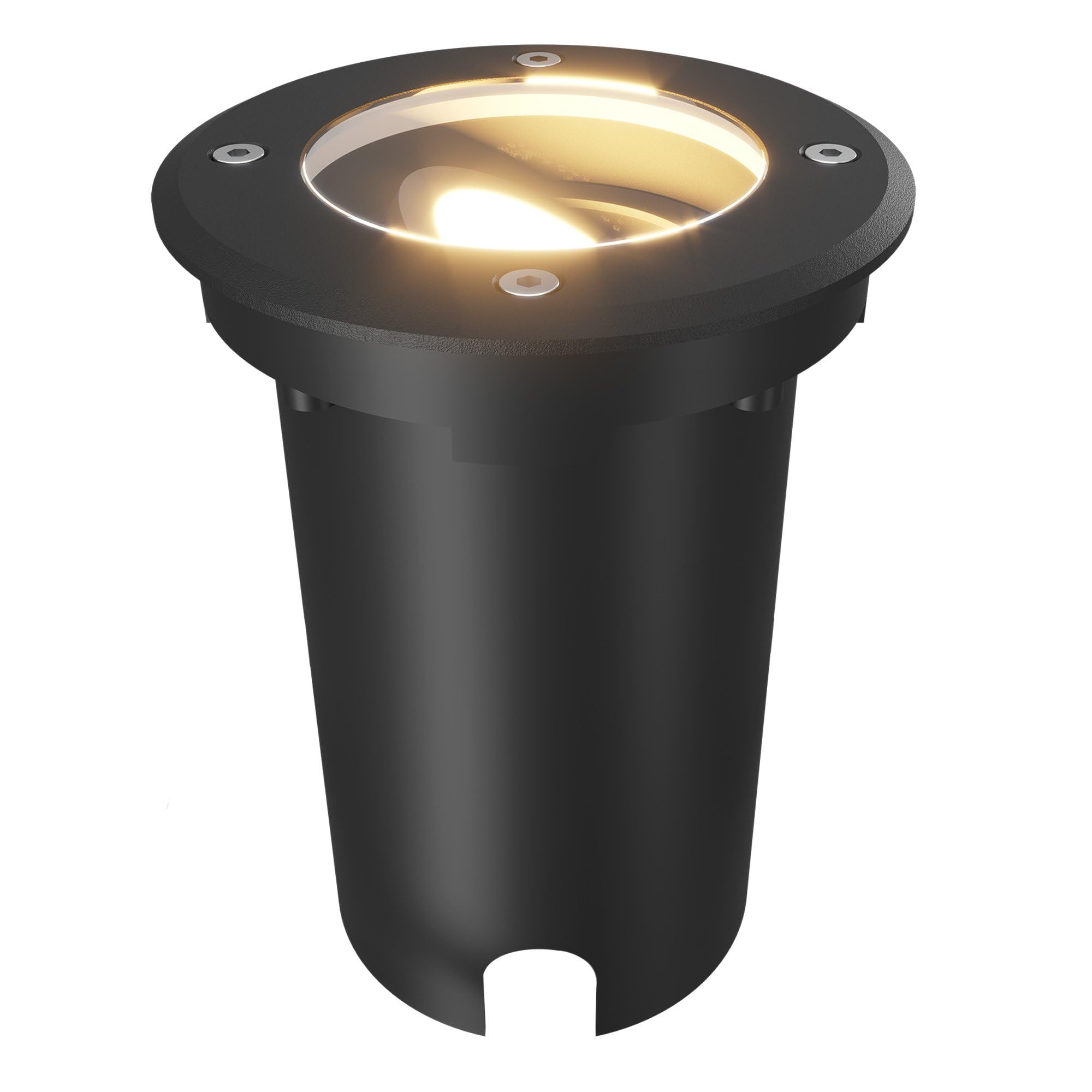 Ledvion - Foco empotrable LED redondo, GU10, negro, IP67, cable de 1m, inclinable, iluminación exterior