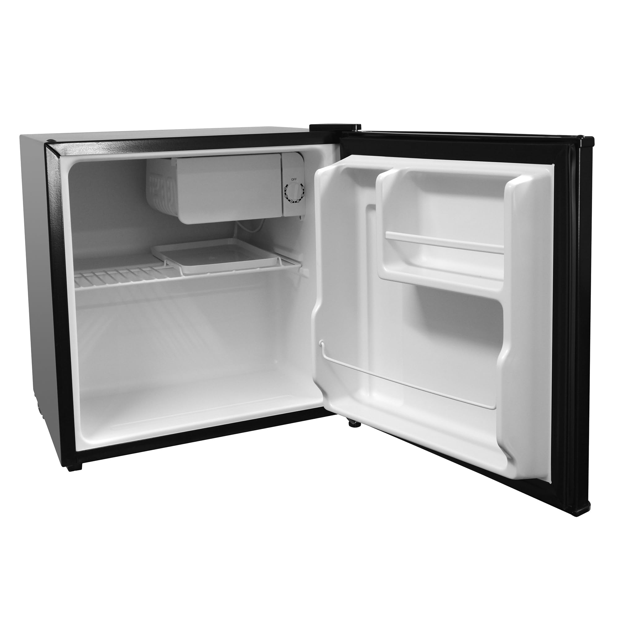 Abode Table Top Mini Fridge Black Freestanding 43 Litre Capacity with Reversible Door & Ice Box, Adjustable Feet & 1 Wire Shelf ATTF0E1B (Black) — view 7