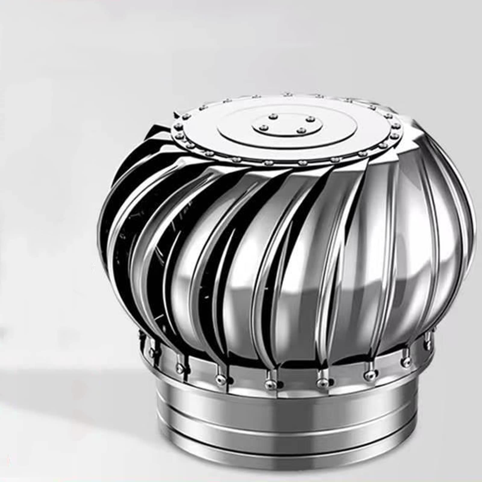 Tapa de Chimenea de Acero Inoxidable de 100-500 mm, Cubierta de ventilación giratoria, diseño antiviento, Campana de Chimenea Multiusos, protección contra la Intemperie, tamaño 500 mm.