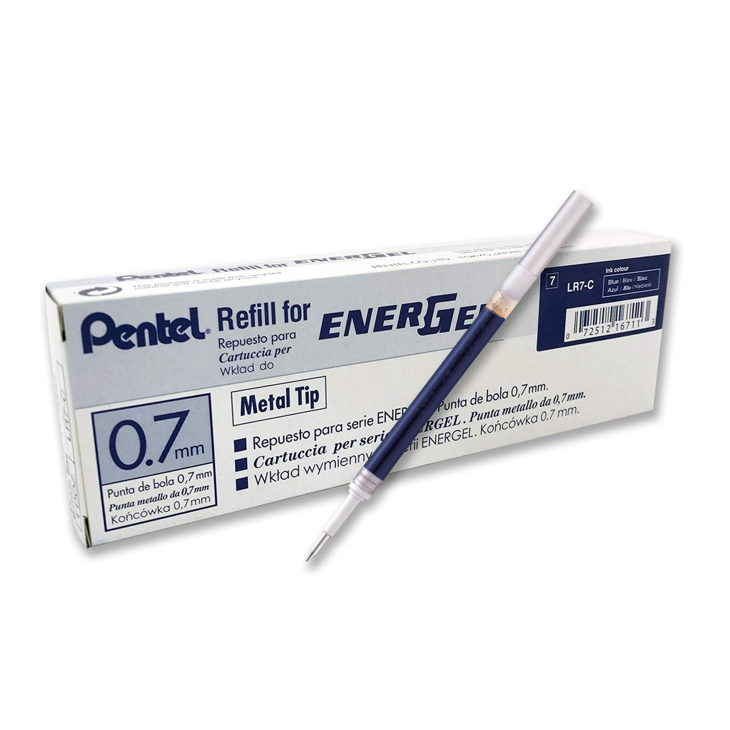 Pentel EnerGel LR7 Ultra Smooth Refill 0.7 mm (Blue, Pack of 10) By DTL Company Amazon.in