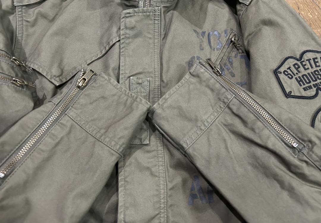 ＊HYSTERIC GLAMOUR ペイント ワッペン ミリタリージャケット M HYSTERIC GLAMOUR ペイント ワッペン ミリタリージャケット Mサイズ