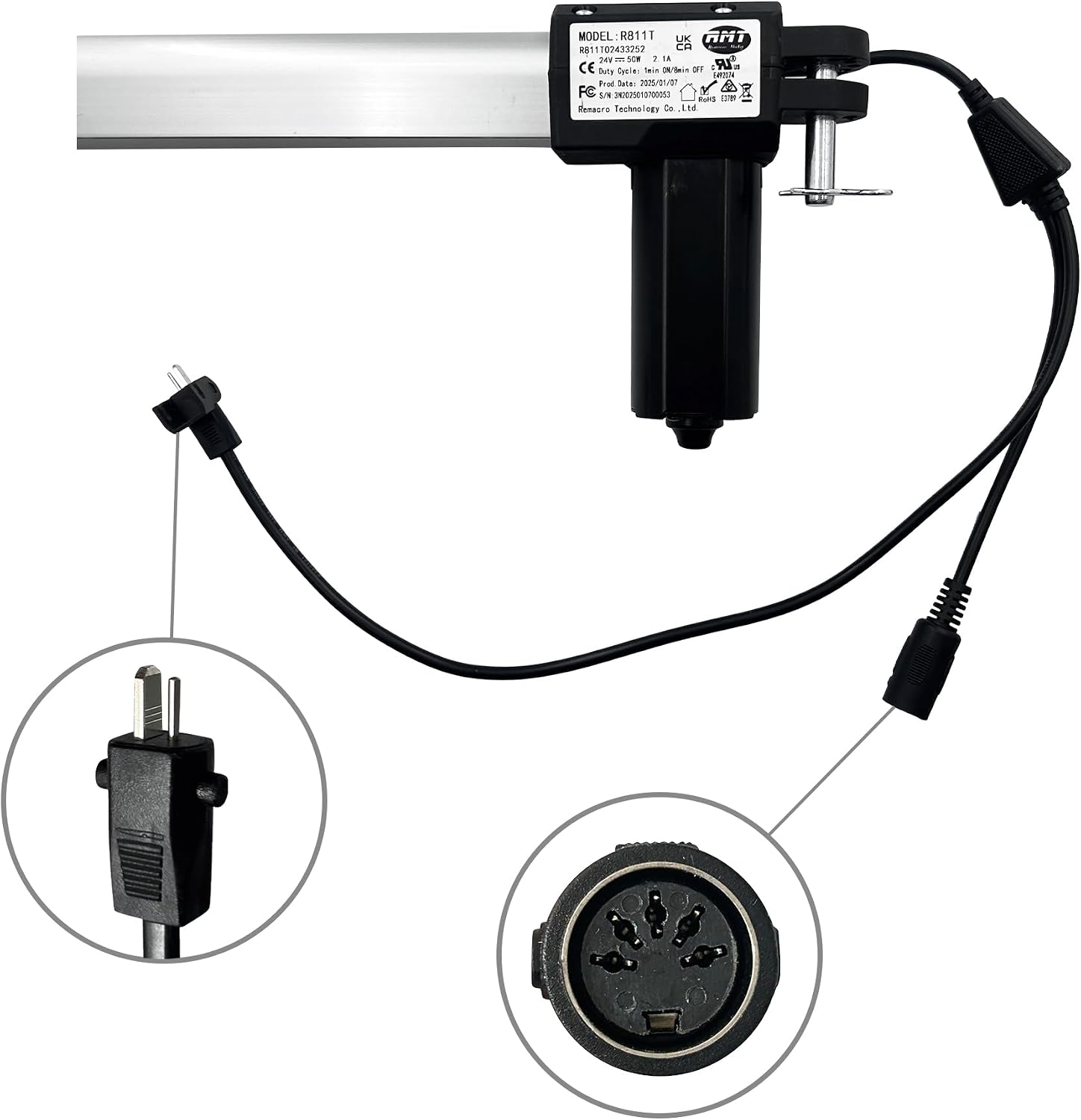 Fruhdi Power Recliner Sofa Lift Chairs RMT Motor Actuator Model R811T R811T02433252 Replacement