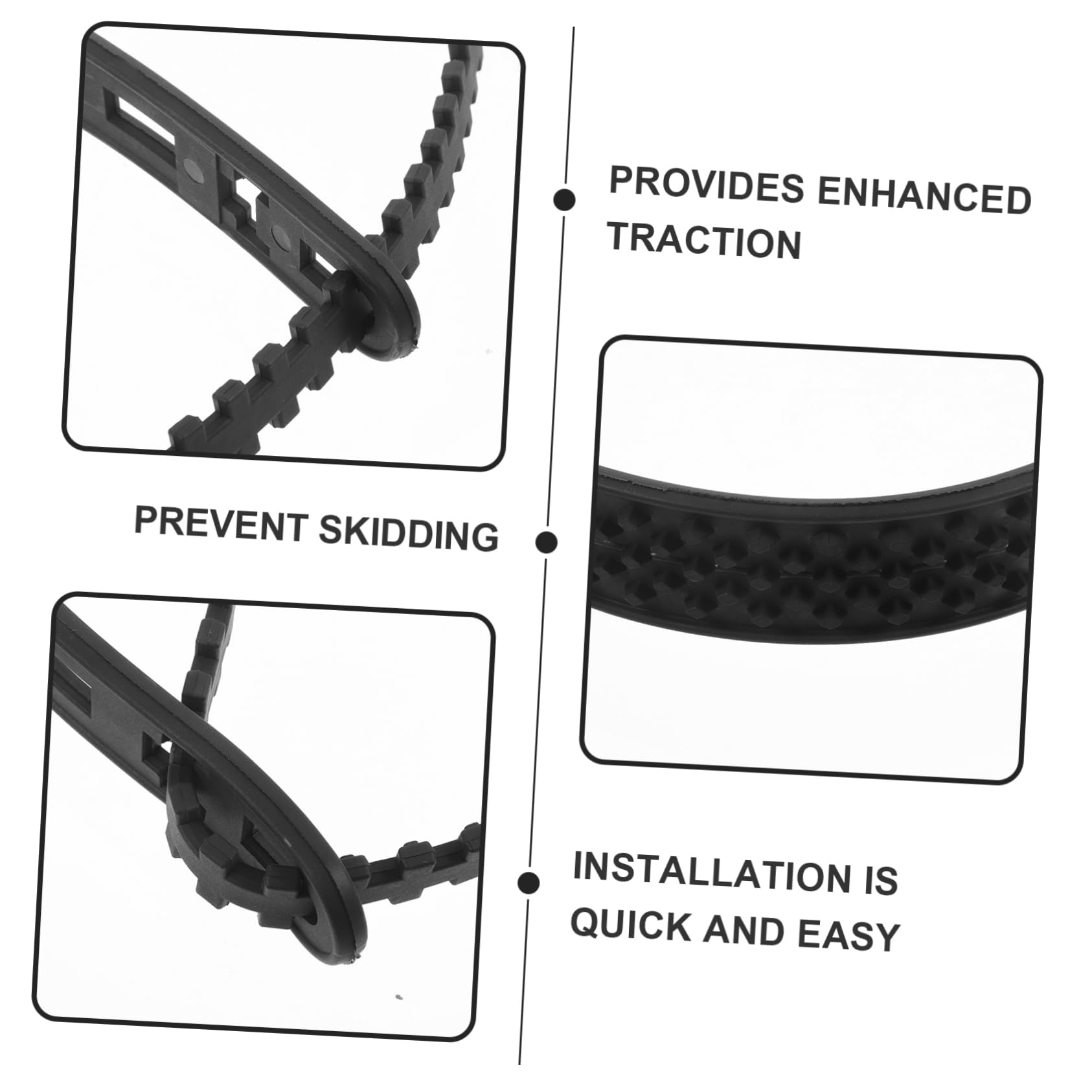 SOESFOUFU Car Anti-skid Chains Snow Tires Anti-skid 5 Pack Heavy Duty for Cars Quick Fit Snow Chain Kit