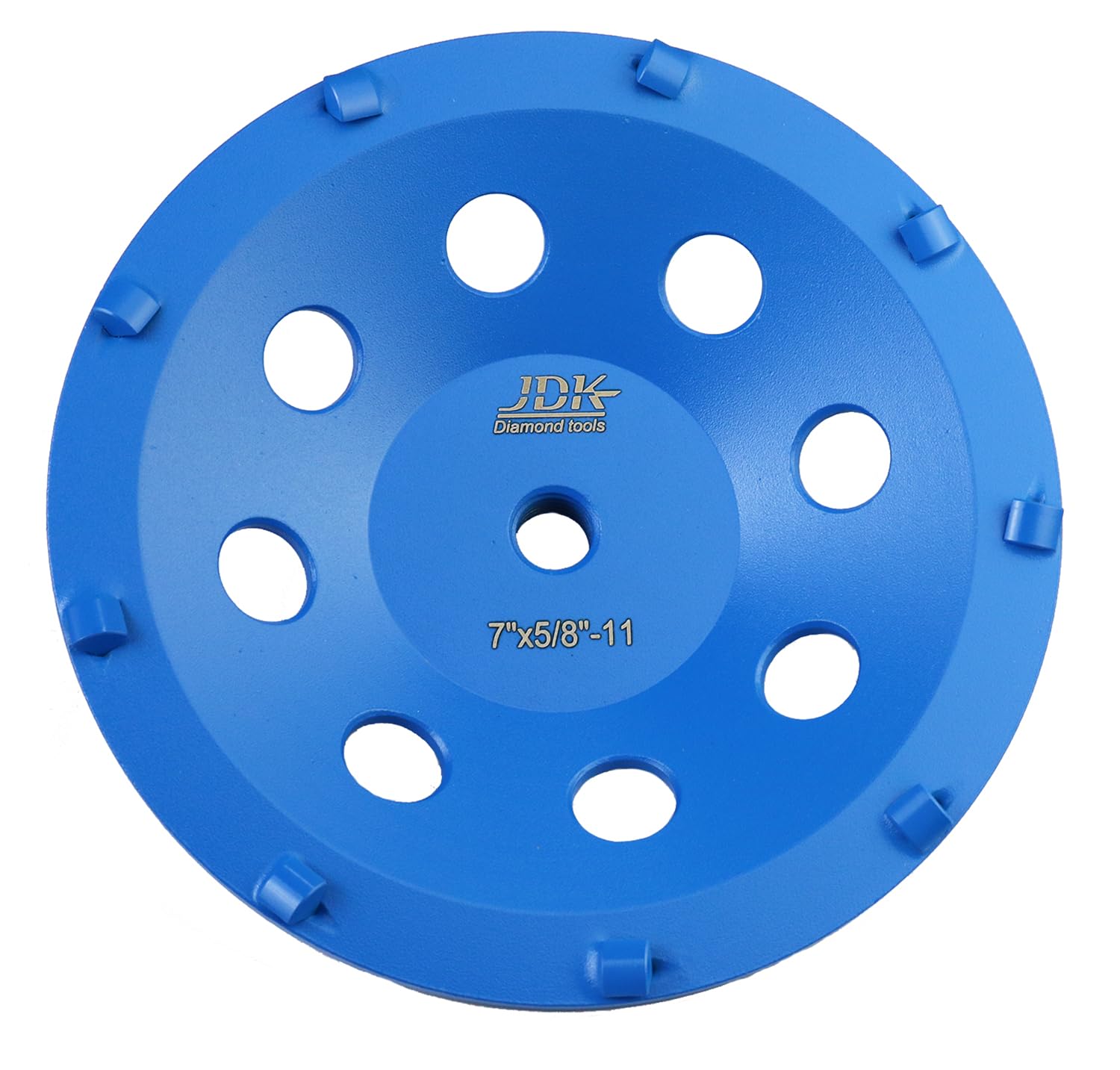JDK 7 Inch PCD Grinding Disc with 5/8’’-11 Thread for Epoxy Paints Coating Remove (7 Inch,9PCD Segment)