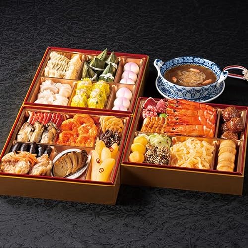 【中華 おせち 解凍不要 冷蔵 盛付済】2026 中国料理名店 謝朋殿 「全家福」三段重 全25品 4～5人前 中華スープ付き お取り寄せ 生おせち料理 【12月31日にお届け】 お節のサムネイル