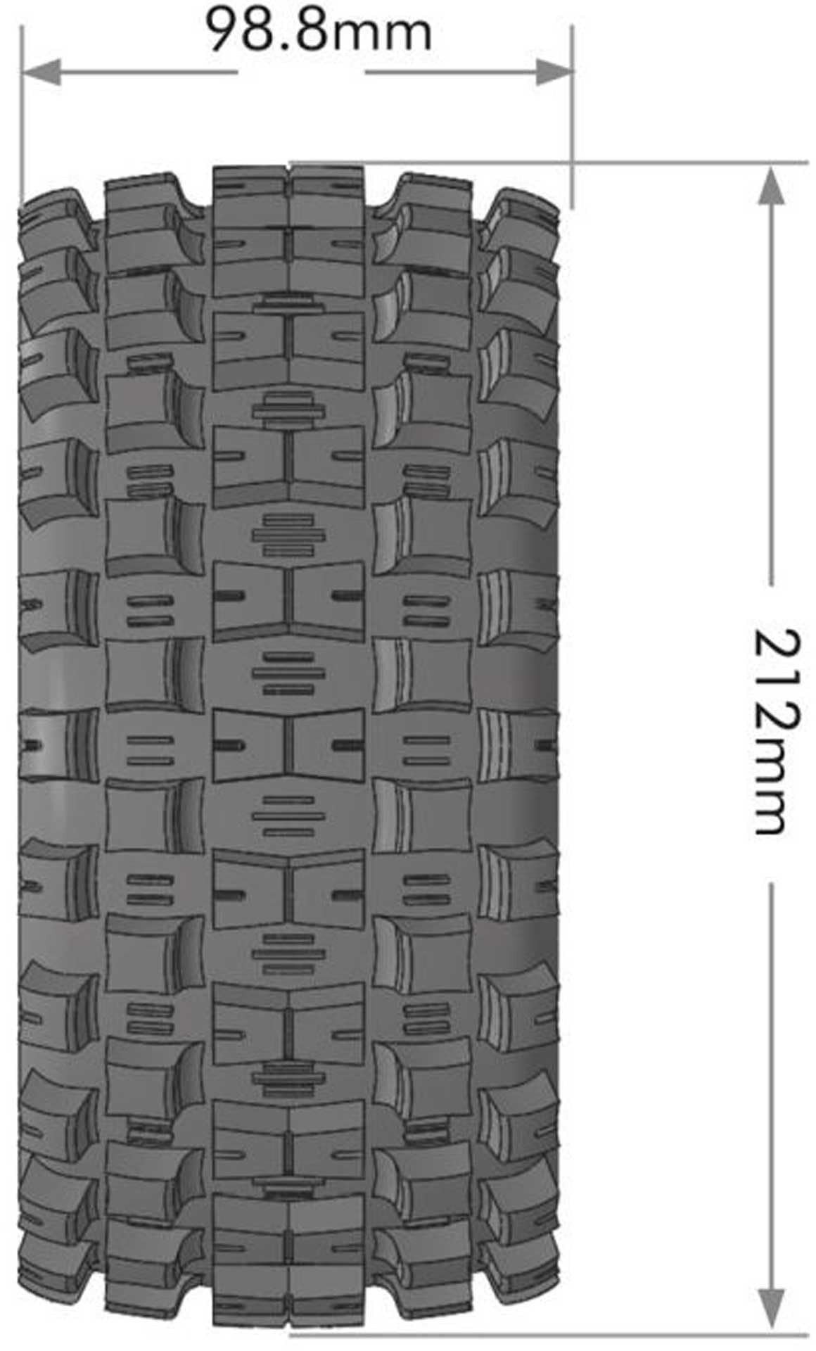 L-T3352BM Louise Tires & Wheels X-MCROSS on Black Wheels for ARRMA Kraton 8S (MFT) (2)