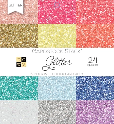 Glitter Cardstock Paper 6x6 inches