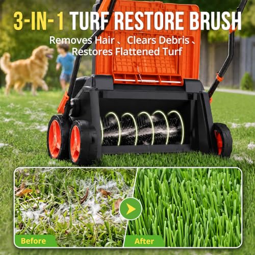 Image of Aspiron 16 inch Artificial Turf Sweeper 15Amp Artificial Turf Vacuum