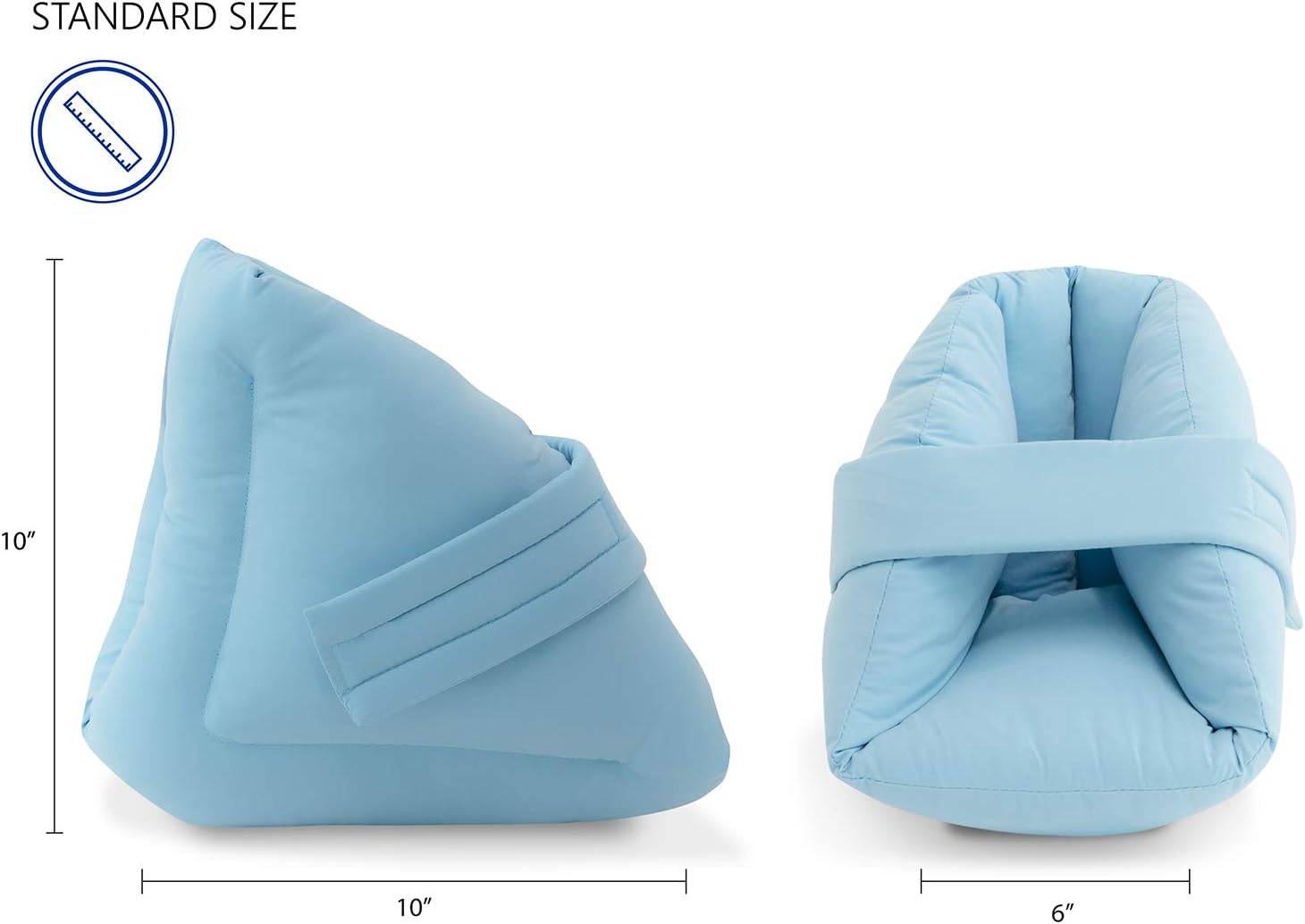 NYOrtho Heel Protector Cushion, 1 Pair - Quilted Foot Pillows for Pressure Sores, Bed Sores, Injuries - Heel Protectors for Standard Size or Bariatric Patients - Water Resistant Peachskin Fabric