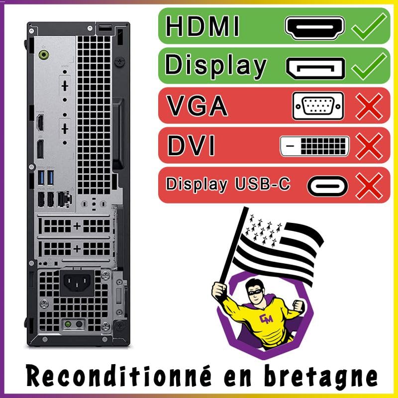 PC Dell Optiplex 3060 SFF Intel I3-8100 RAM 8GB SSD 480GB W11 WiFi