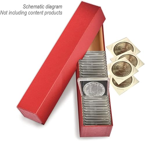 Miniatura 2 de Red Coin Flips Boxes 10 2x2 9 Inch for Storage 1 Row