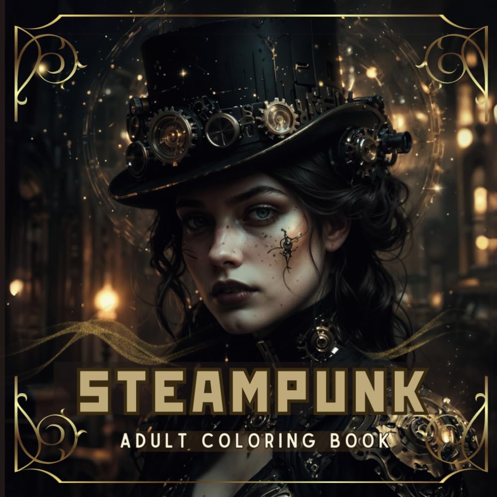 Steampunk Coloring Book for Adults: 50 Stunning Steampunk Mechanical Illustrations Women and Men Portraits to Color | Coloring Book for Relaxation and Stress Relief
