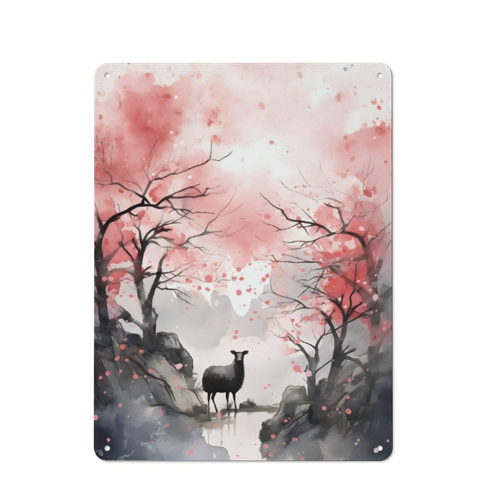 Classic Sheep Metal Gift Sign 40x30cm, Small Space Decor for Home, Shop, Pub Or Studio Wall