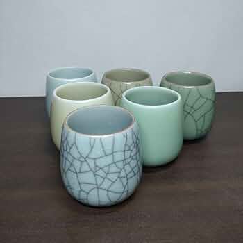 中国 古玩 龍泉窯 南宋 明 ぐい呑 盃 杯 湯のみ 湯呑 湯飲 茶碗 5客 中国 古玩 龍泉窯 南宋 明 ぐい呑 盃 杯 湯のみ 湯呑 湯飲 茶碗