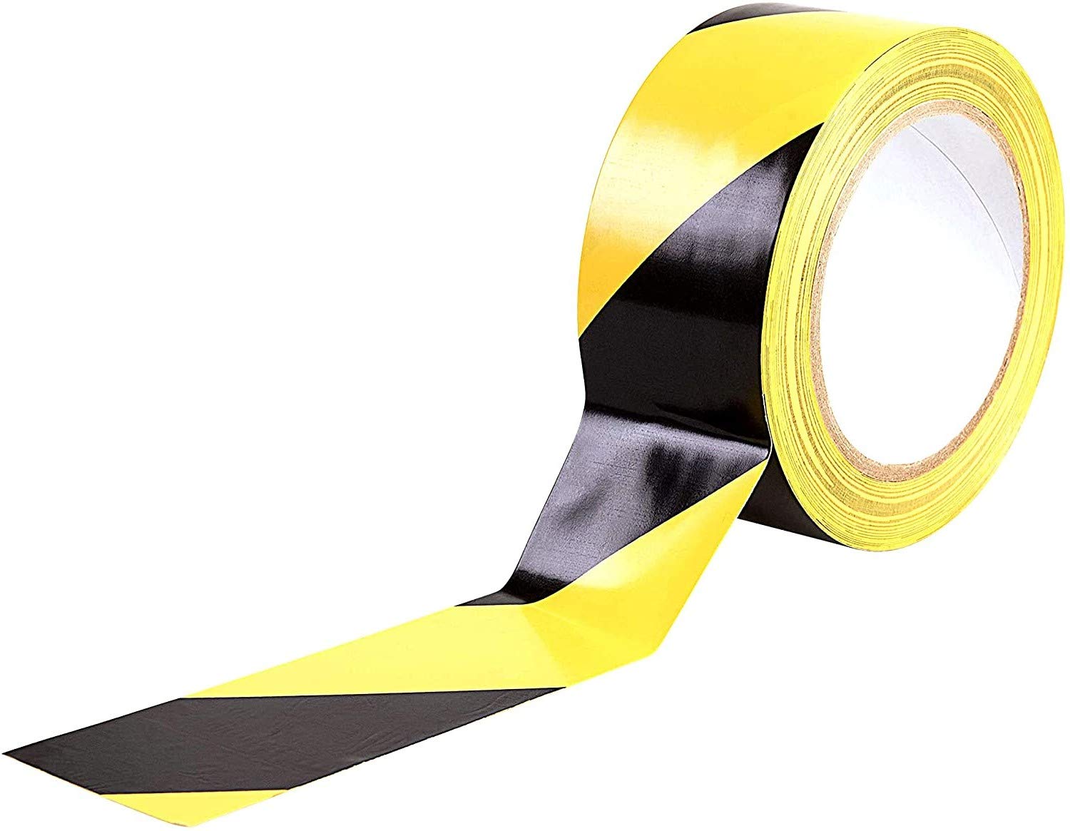 LOMHOK (2-inch Width X 36 Yds Length) Single Roll PVC Marking Tape, Premium Vinyl Safety Dance Floor Splicing Tape, 6 mil Thick, (2-inch Yellow & Black)