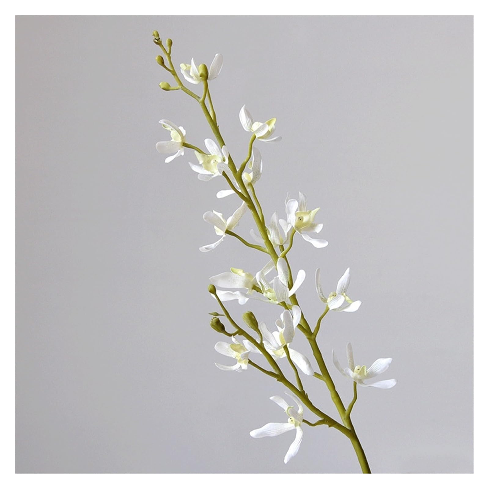 Simulation de fleur Wan argentée avec branche de Phalaenopsis artificielle