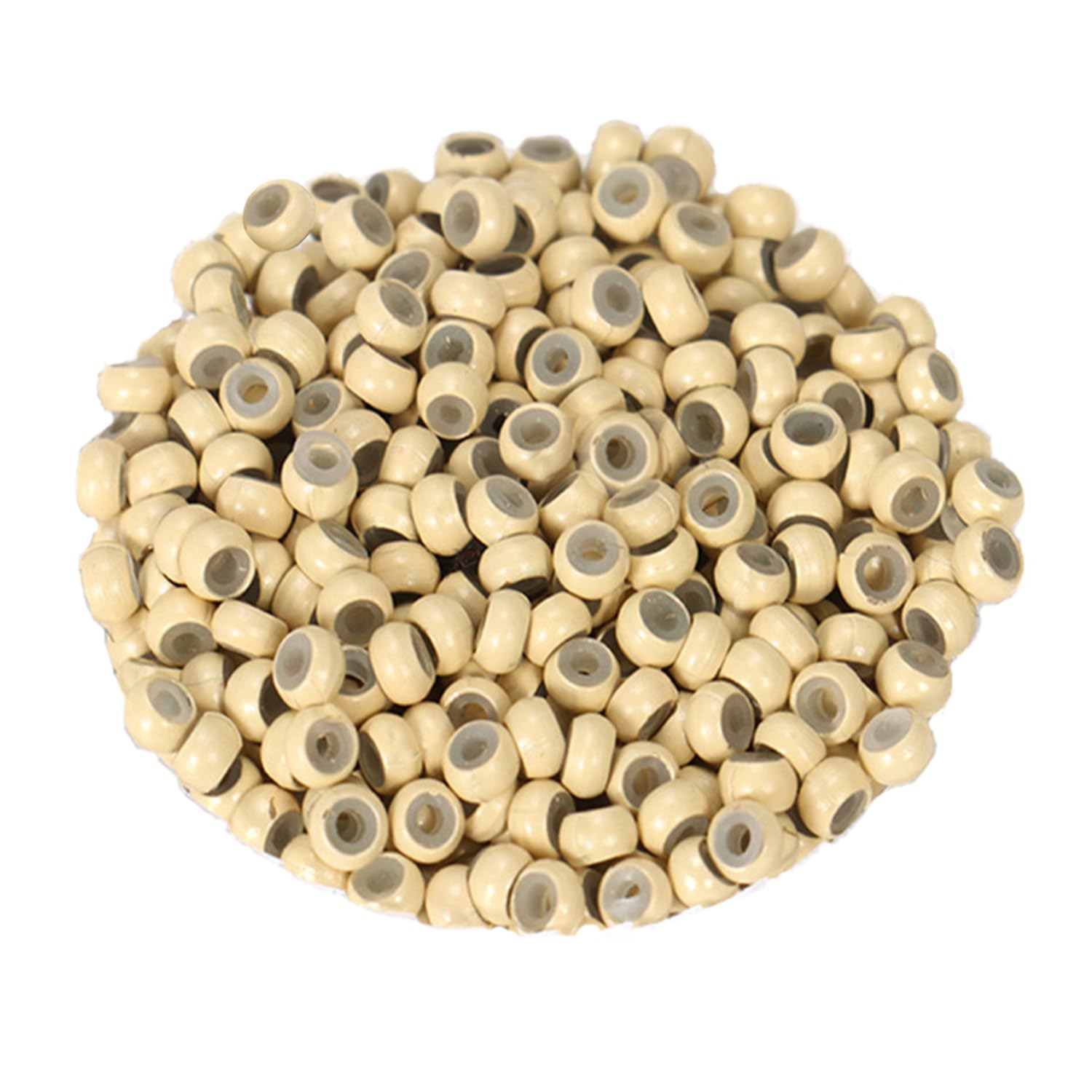 Nano beads,Nano beads hair extensions500pcs,Dilicone nano beads,Dilicone lined nano beads,Dilicone lined nano beads,Hair extension beads,Micro beads.(Blonde/500pcs)