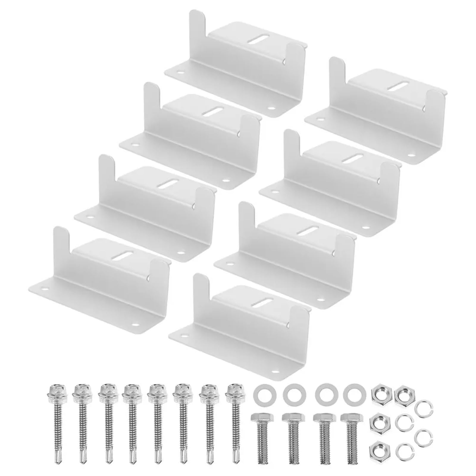 Staffa di montaggio per pannello solare, supporto per pannello solare, in lega di alluminio, leggera, per pannelli domestici, camper, barca (16 pezzi)