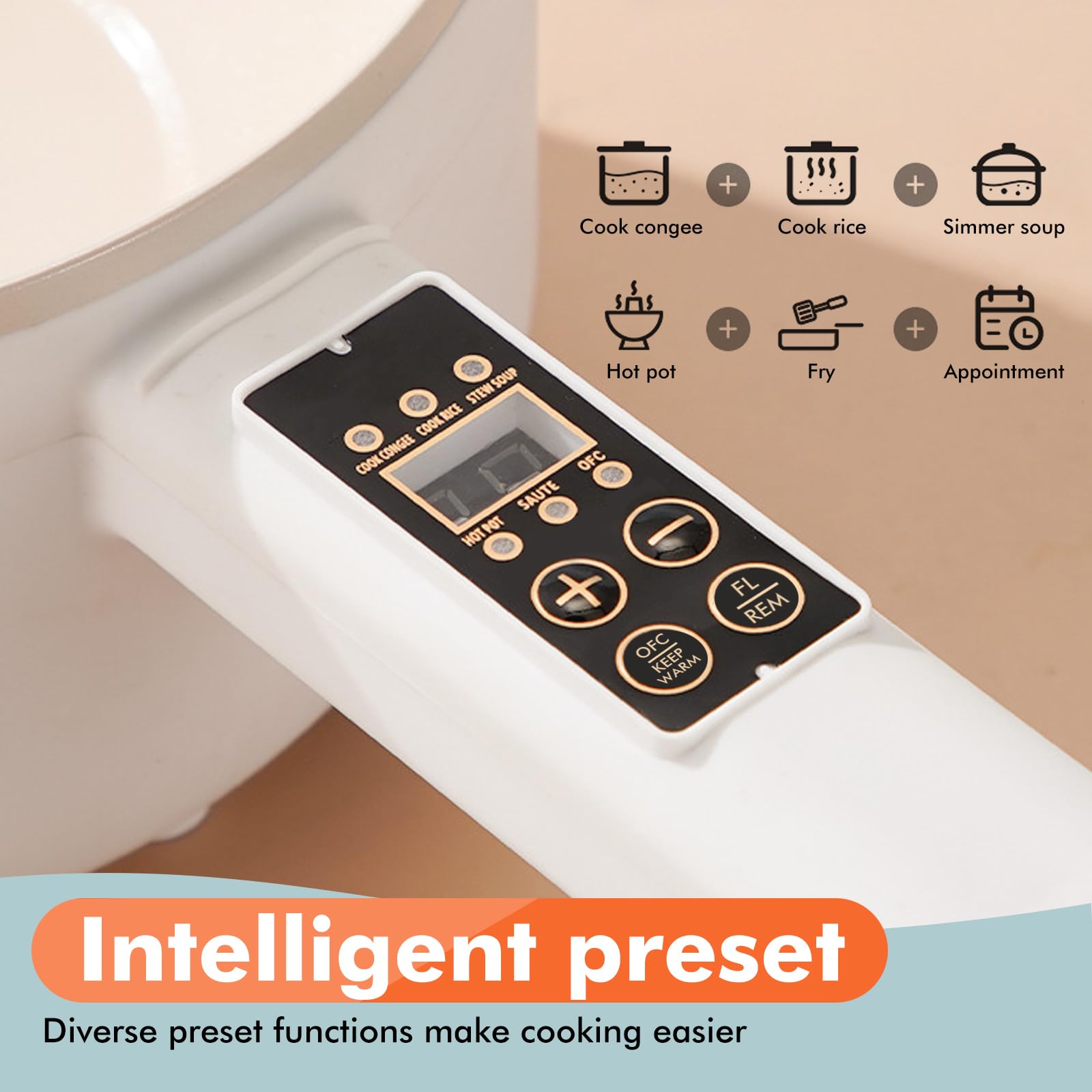 Olla eléctrica con vaporizador, olla caliente eléctrica de 1,6 L, mini multicocina antiadherente, mini sartén eléctrica, función de programación, cocina ramen rápida para el hogar, oficina o