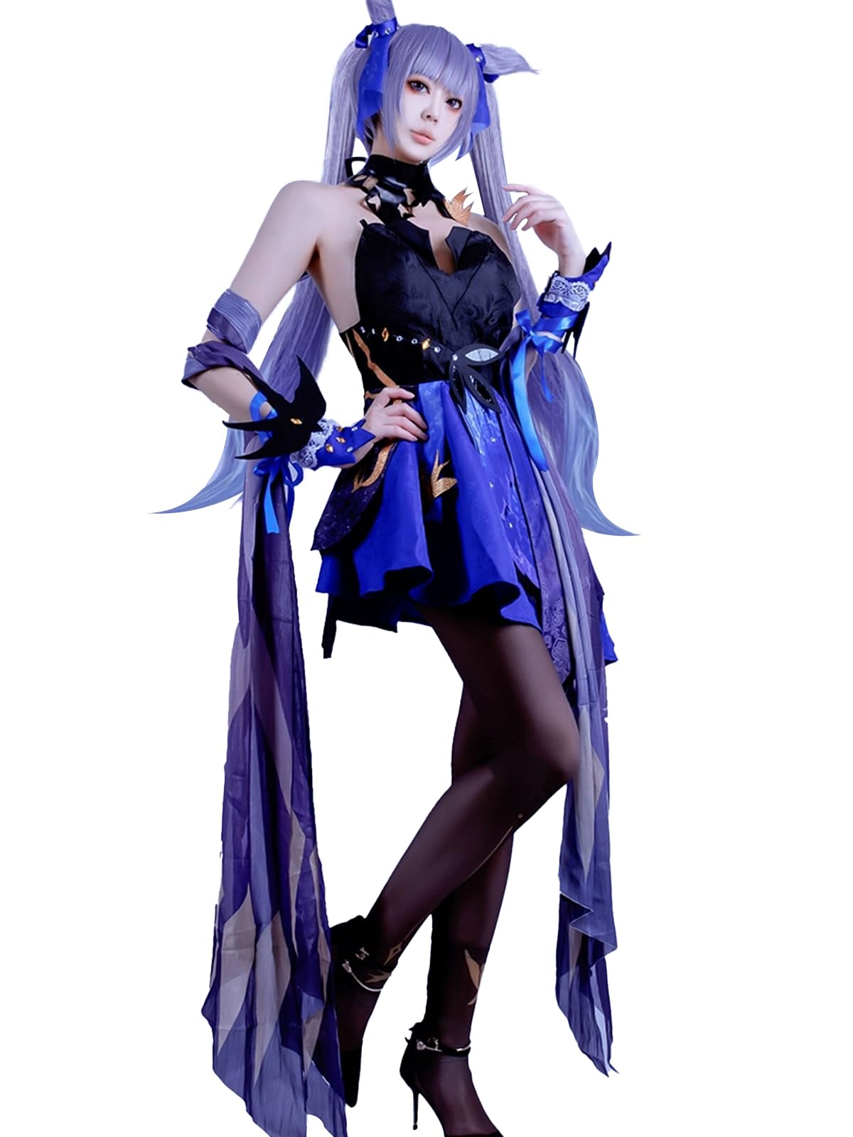 OSIAS Genshin Impact Keqing Opulent Splendor Cosplay Outfit Keqing Opulent Splendor Costume(S) — image 1