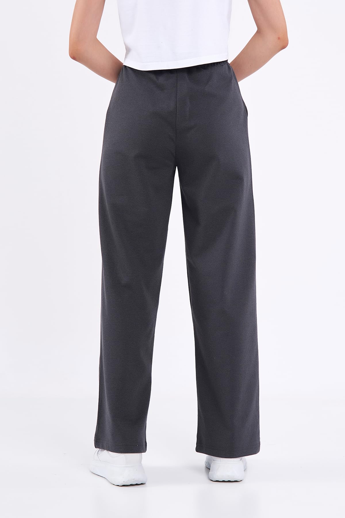 Comeor Pantalon de Jogging pour Femme - Pantalon de Sport Long en Coton - Pantalon de survêtement Ample avec Taille élastique et Jambe Droite - 5