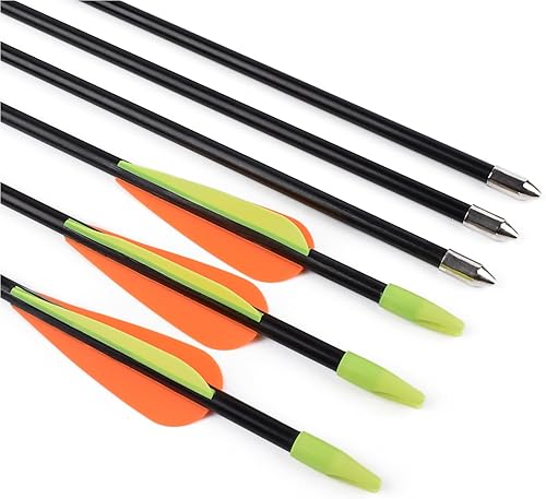 Miniatura 5 de YLS Flechas de tiro con arco de fibra de vidrio negras  Flechas de práctica de 30 pulgadas, perfectas para la práctica de objetivos jóvenes