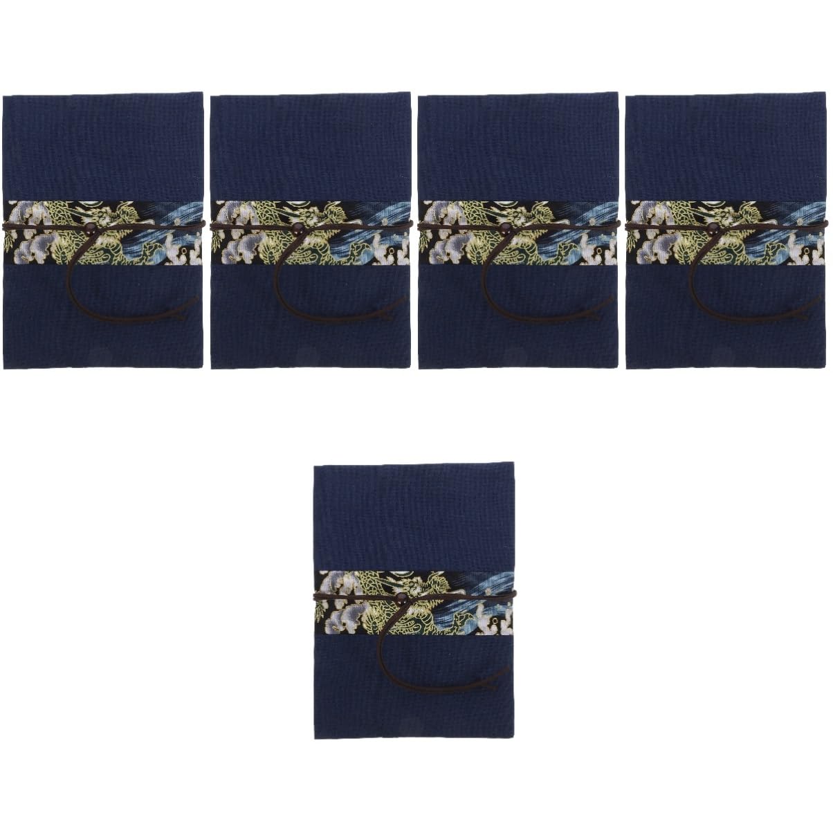 EXCEART 5pièces Housse De Fait Main Protège-cahier Ornemental Étui De Élégant Pour Anti-rayures Et Réutilisable