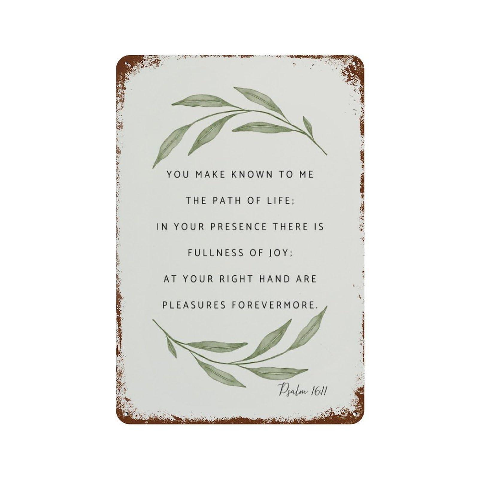 xiaoxiaoshen Botanical Scripture Psalm 1611 Wall Decor Art Metal Tin Poster Modern Home Decor Art Home Bar Shop Decorations Vintage Sign 30x20cm