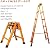 Folding Ladder Ladders,Fiberglass Retractable Telesladders, Non Conductive A-Frame Telescoping Ladder for Home Loft & Household Daily, Load 330Lbs (Color : 2m+2m/6.5ft+6.5ft)