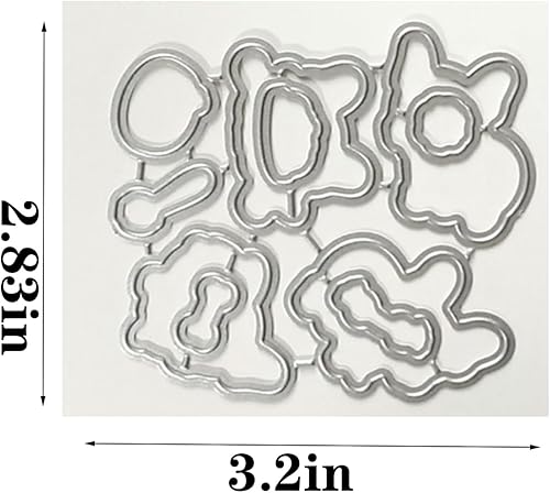 Miniatura 2 de Juego de sellos y troqueles para perros para hacer tarjetas, sellos transparentes y troqueles de corte de metal para álbumes de recortes,