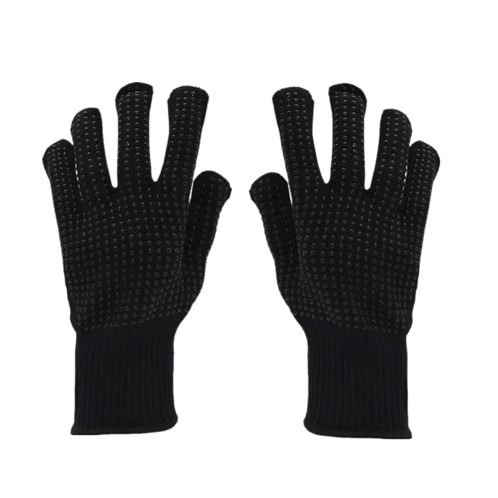 1 paio di guanti antiscottatura for barbecue Guanti da forno resistenti al calore for antiscivolo ignifughi for cucinare Per Grigliare(Silicon Black Dot)