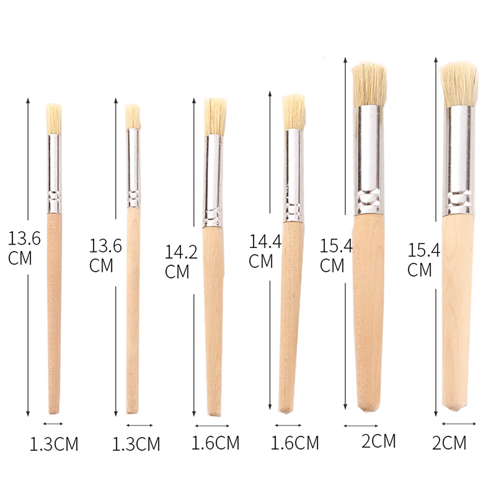 pinceles de cerdas naturales, pinceles de madera para esténcil, pinceles para pintura artística, pinceles para acuarela, pintura al óleo, creación de tarjetas, manualidades, proyectos de bricolaje.