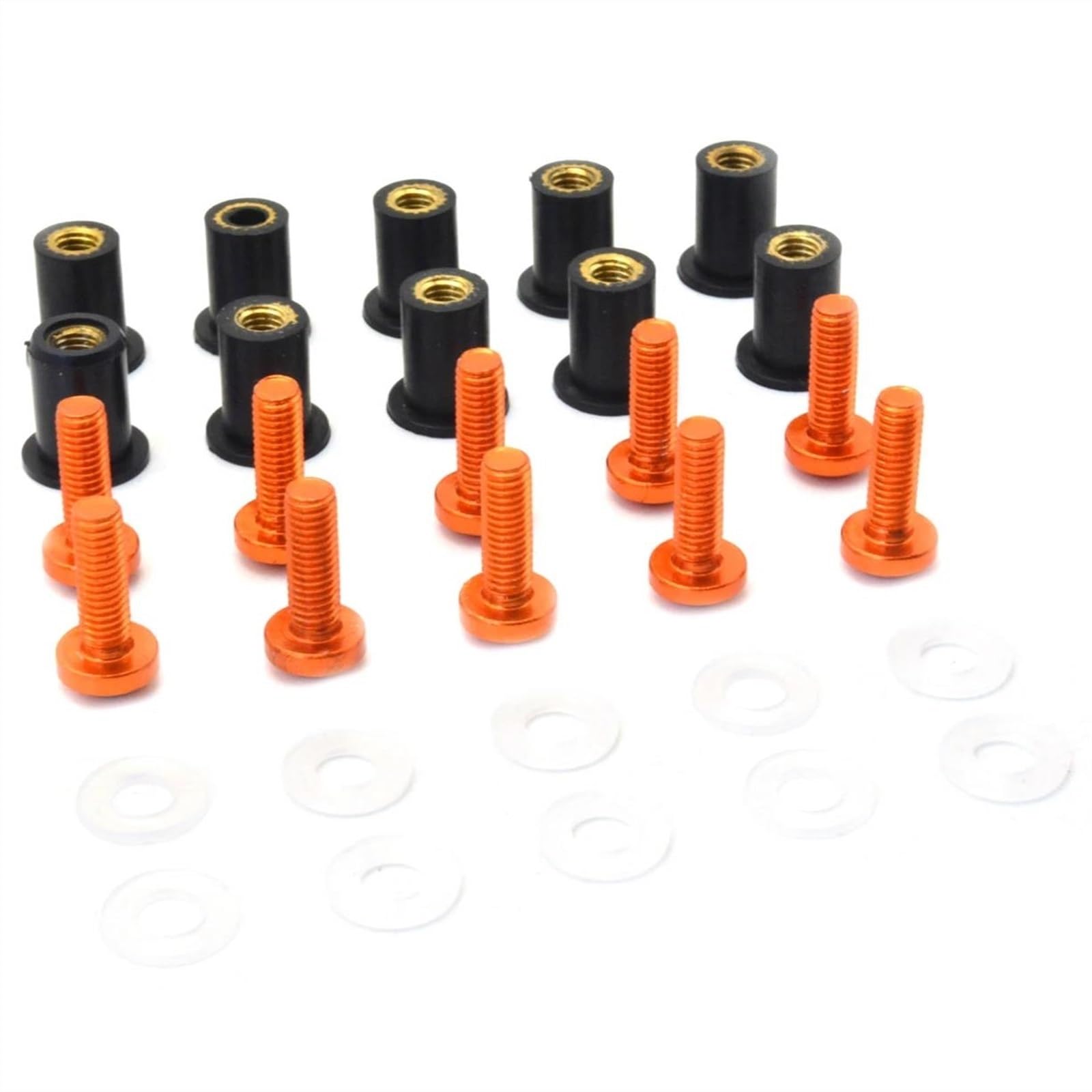 Motorcycle Windscreen Bolts Windshield Screws Kits For Kawasaki ZX6R ZX-6R ZX 6R ZX7R ZX9R ZX10R ZX-10R ZX12R ZX14R CNC Alloy(Orange)